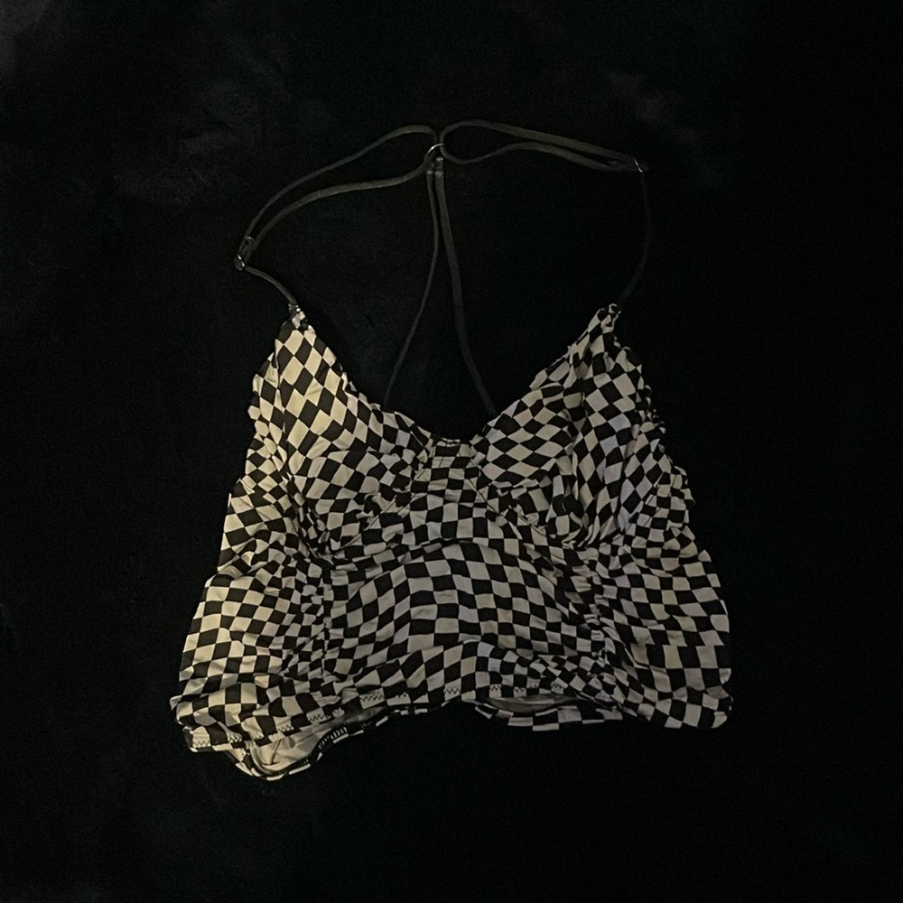 checkered tank top